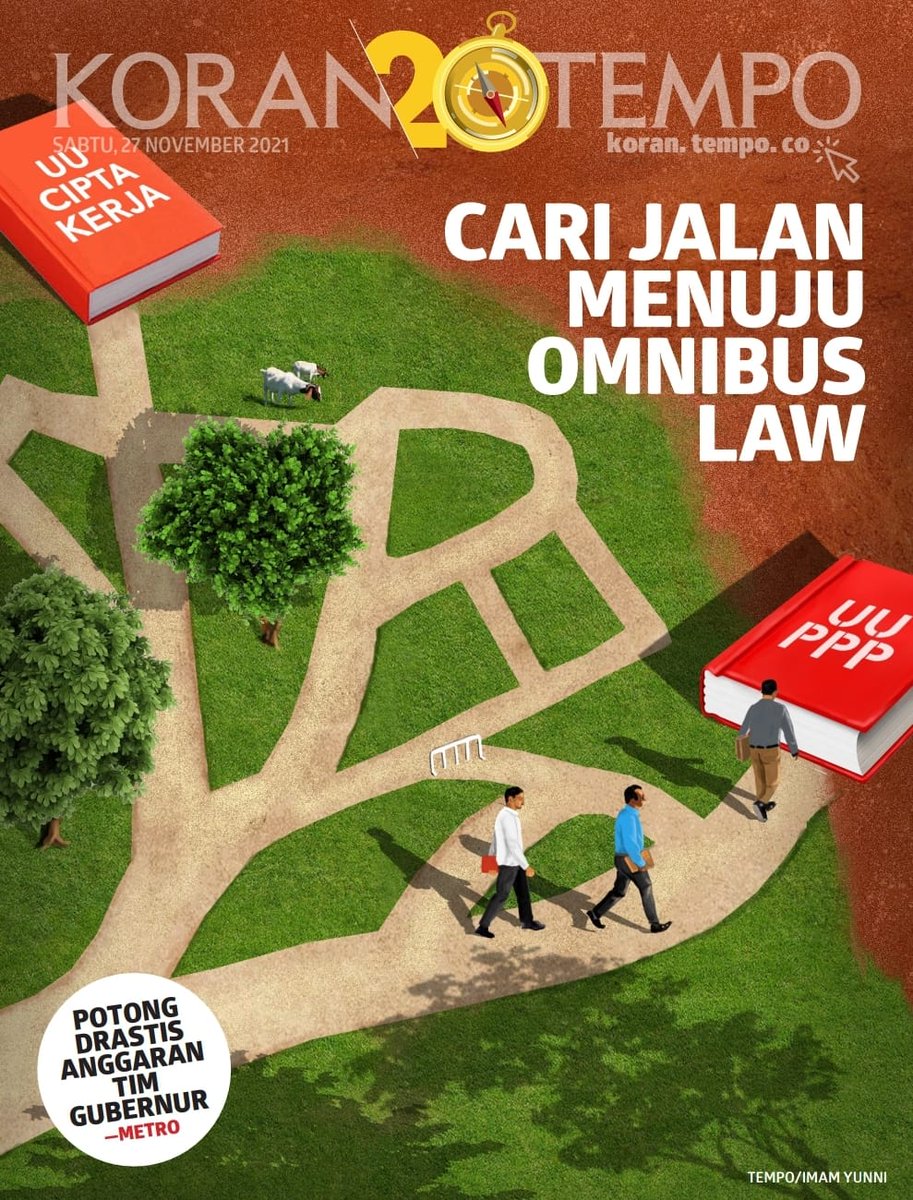 Tempo_Plus's tweet photo. Alih-alih memperbaiki Undang-Undang Cipta Kerja dari tahap awal, Dewan Perwakilan Rakyat berencana mengubah UU Pembentukan Peraturan Perundang-undangan. #KoranTempo #UUCiptaKerja #OmnibusLaw  https://t.co/ANPM2zCjS6 https://t.co/CG5oNv2u6f
