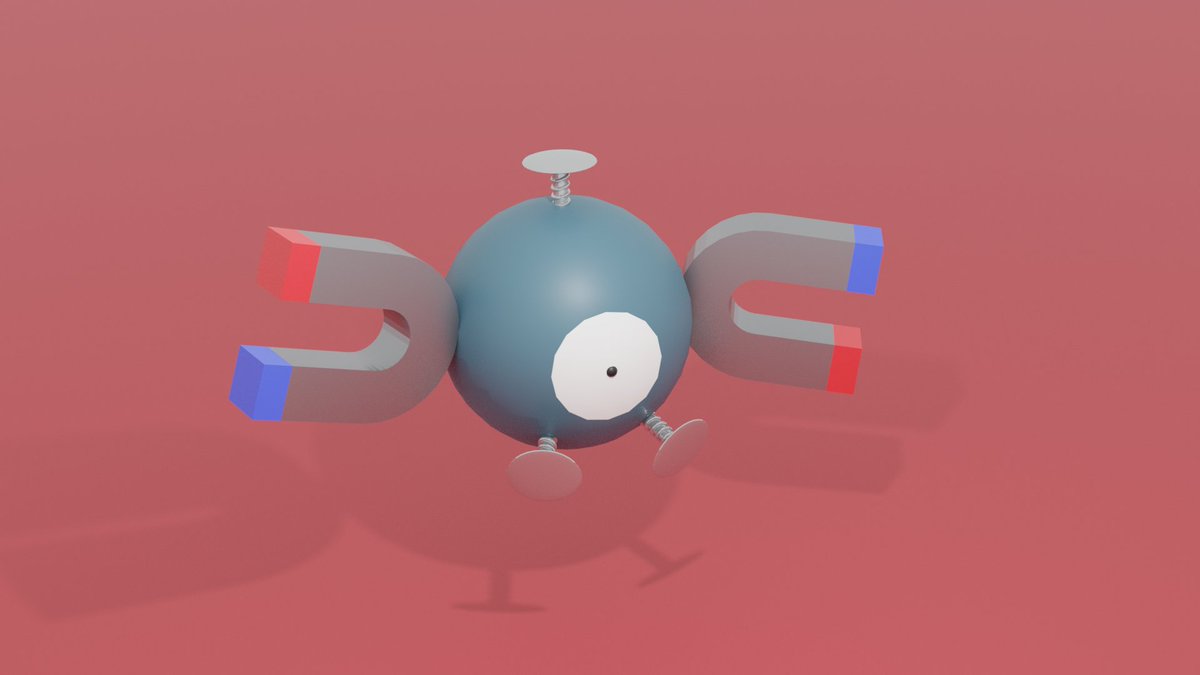 BlubbyStudios's tweet photo. Been learning modeling in #Blender3d for the past few weeks. Proud of my first two finished models and the techniques I've learned along the way.
#magnemite #magneton #Pokemon https://t.co/pXuHCo08bz