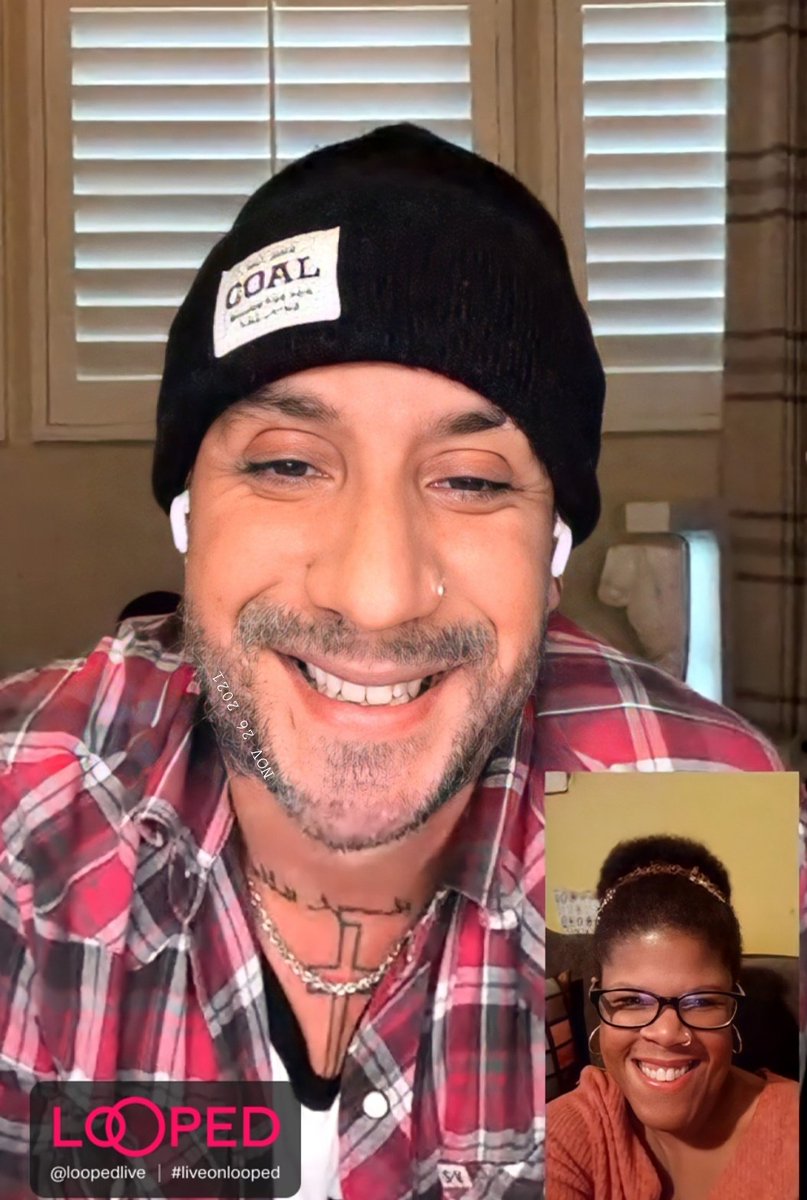 sunnygirl20's tweet photo. Any day is a good day to do a @loopedlive chat with an old friend. Thank you @aj_mclean for the smiles. I adore you still 🥰  #liveonlooped https://t.co/bQI0TwVbuD