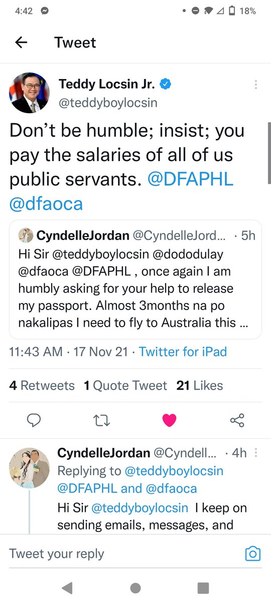CyndelleJordan's tweet photo. Hi @teddyboylocsin @dfaoca @DFAPHL @dododulay Why am I being asked to pick up my passport???? I'VE PAID FOR IT TO BE DELIVERED. 3months niyo po ako pinag hintay tapos ung pahihirapan pa ko to get my passport na BINAYARAN ko to be delivered? Please deliver my passport!! https://t.co/7sYKkigSrR