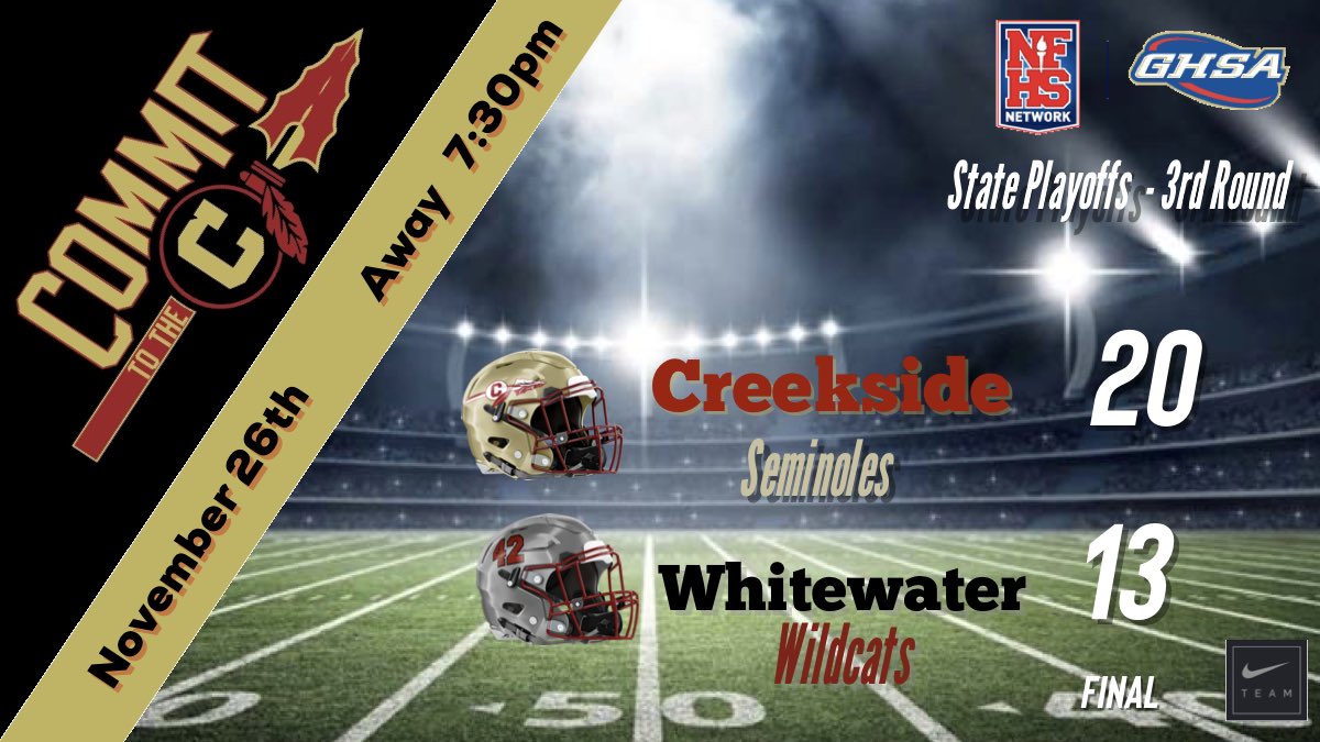 Creekside_Tribe's tweet photo. Final 4! @samcrenshaw23 @milenasavich @FultonAD_crafts @WSBTVsports @High5Sports @11AliveSports @gpbscores @scoreatlanta @GAHSFBScoreShow https://t.co/XhHvUGiujy