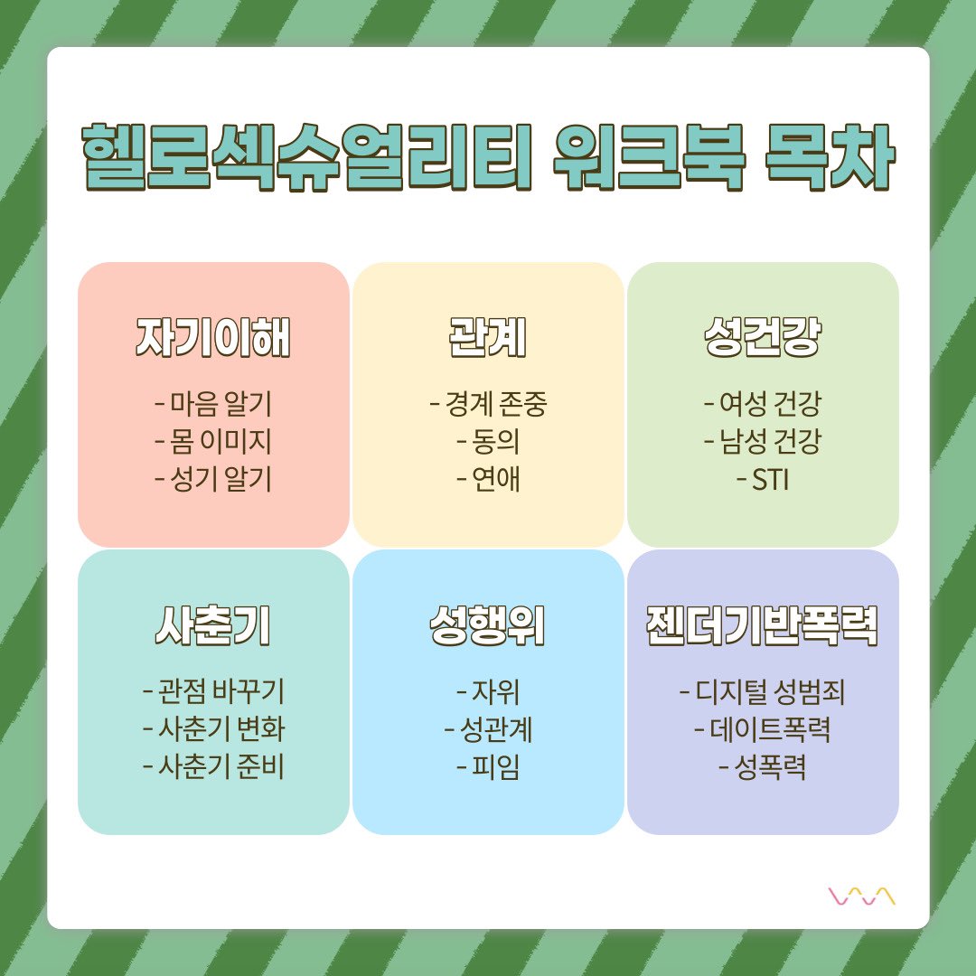 lalaschool2514's tweet photo. [라라스쿨 헬로섹슈얼리티 워크북 펀딩]

청소년부터 청년까지 스스로 학습하는 성교육워크북 헬로섹슈얼리티가 12월6일 와디즈에서 처음 공개!
자기이해 사춘기 관계 성행위 성건강 젠더기반폭력 6개의 주제를 나의 관심도에 따라 선택 학습하는 성교육워크북을 와디즈에서 가장 먼저 만나보세요. https://t.co/9XdbybBjSV