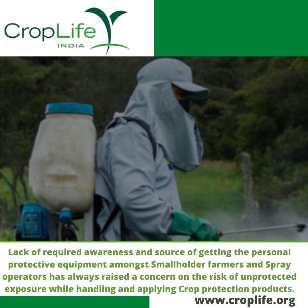 CropLifeIndia's tweet photo. Lack of required awareness and source of getting the personal protective equipment amongst Smallholder farmers and Spray operators has always raised a concern on the risk of unprotected exposure. #croplifeinternational #croplifeasia #Dhanuka_agri #Syngenta #BASF #Bayer #PIINDLTD https://t.co/CnmCwsxvWe