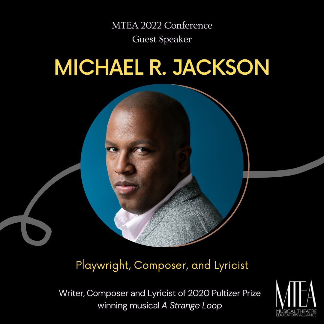 MTEducators's tweet photo. Look who else is speaking at the 2021 Conference?! @TheLivingMJ - the writer, composer and lyricist of The Strange Loop! https://t.co/7tW6bJSNSj