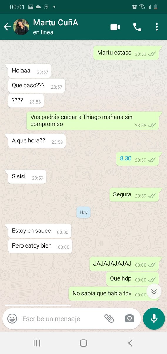 agusnahir99's tweet photo. tranqui me voy a trabajar, Thiago queda con su tía resaqueada jajajaaj https://t.co/PUV7b25eXh