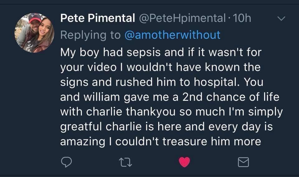 If you would like to donate £8 for every year of his life to the Sepsis Trust for Williams birthday, or you could buy me an imaginary glass of wine! #sepsis

justgiving.com/williamoscarme…