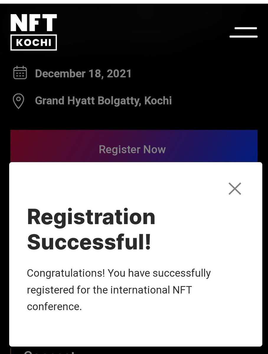 Kochi gonna witness something BIG!
Register and make sure you are a part of it!

<a href="/NFTKochi/">NFT Kochi</a> <a href="/NFTMalayali/">NFT Malayali</a> <a href="/thehiddentales/">thehiddentales</a>