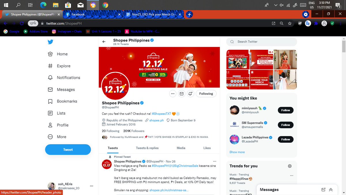 maknaeee_20's tweet photo. @ShopeePH done!
EXO LIGHTSTICK+#ShopeeHoliDaebak https://t.co/O1IcRORO9P