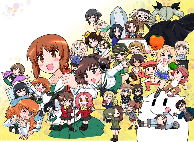 #とにかくワチャーッと集合してる絵を晒す見た人もやる 