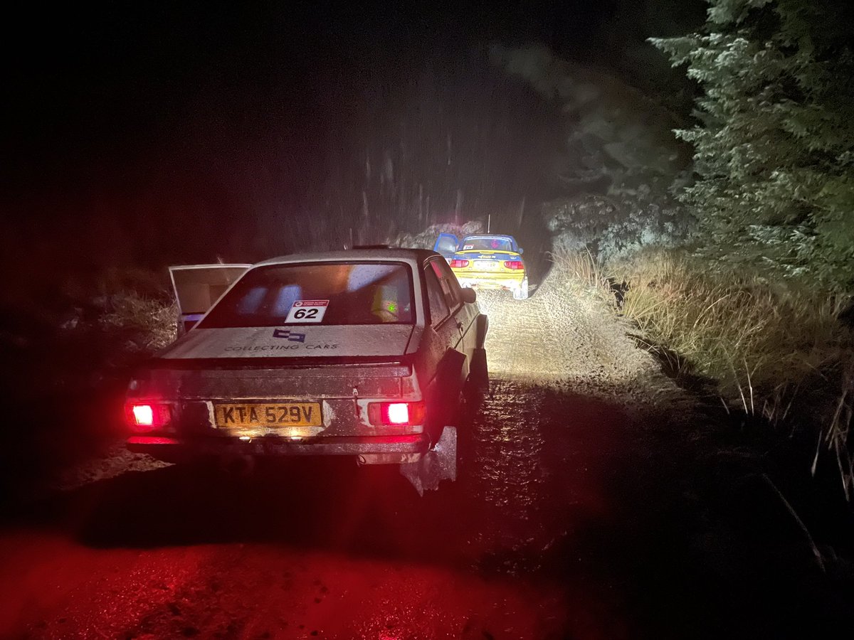 harrismonkey's tweet photo. Fairly interesting @RACRMC night. Slept in car with @BrynPierce. Sodding cold. Conditions a bit crazy. https://t.co/IeKFdN7KVC