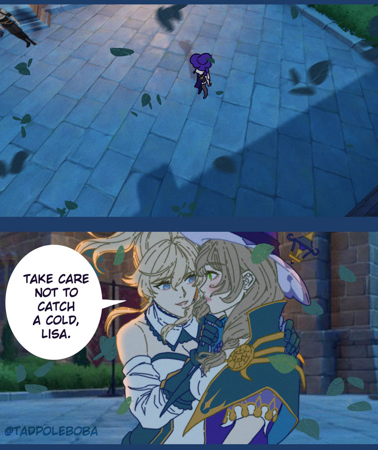 Be careful, it's cold out
#原神 #GenshinImpact #jeanlisa #jeangunnhildr #lisaminci