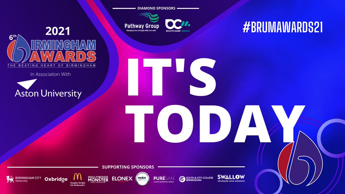 OMG! IT'S TODAY!

Are you ready for #Birmingham's biggest celebration of the incredible resilient Brummie people &amp; organisations - So excited to see you all tonight.

#BResilient #BProud #BBrum #BrumAwards21 in association with <a href="/AstonUniversity/">Aston University</a>