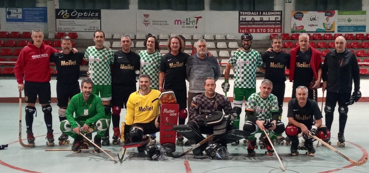 Victòria 6-1 amb els amics del <a href="/Okvetcerdanyola/">Veterans Cerdanyola</a>, retrobaments amb mítics de la #oldleague <a href="/carnejoan/">Joan Carné</a> <a href="/tonipivecat/">Tonipive</a> Jordi Pi, Albert "goalkeeper" ,... Bon ambient i bon hockey. Tres punts importants pel nostre objectiu:mantenir-nos a la lliga Top.
#vetehockey #hoquei <a href="/Mollet_HC/">Mollet Hoquei Club</a>