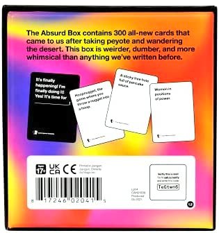zirivatt's tweet photo. Cards Against Humanity: Absurd Box; 300-Card Expansion.

--> https://t.co/5reWlegVqW

#WhatCAHWants #CAH 
#CardsAgainstHumanity https://t.co/fCZ6kSSDM3