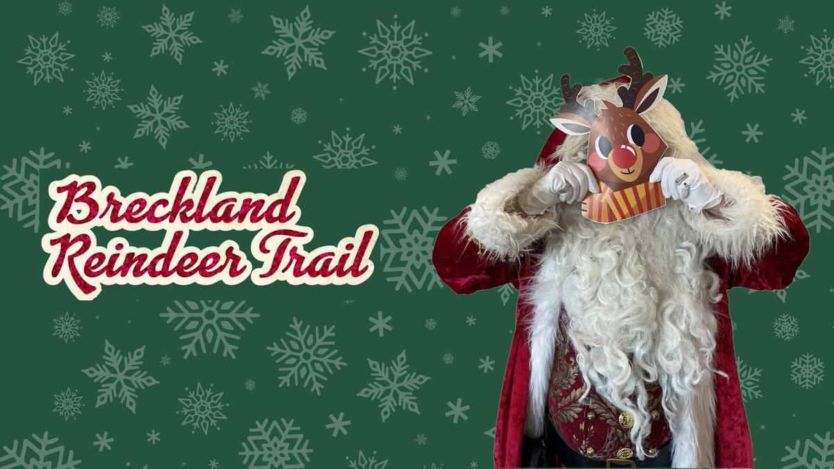 BreckCouncil's tweet photo. The #BrecklandReindeerTrail launches today! Reindeer are hiding across our high streets and Father Christmas needs you to find them, and help save Christmas! Find ten and you could win a prize - find out how at https://t.co/fRDlOpjBsU https://t.co/yjsYzz57MK