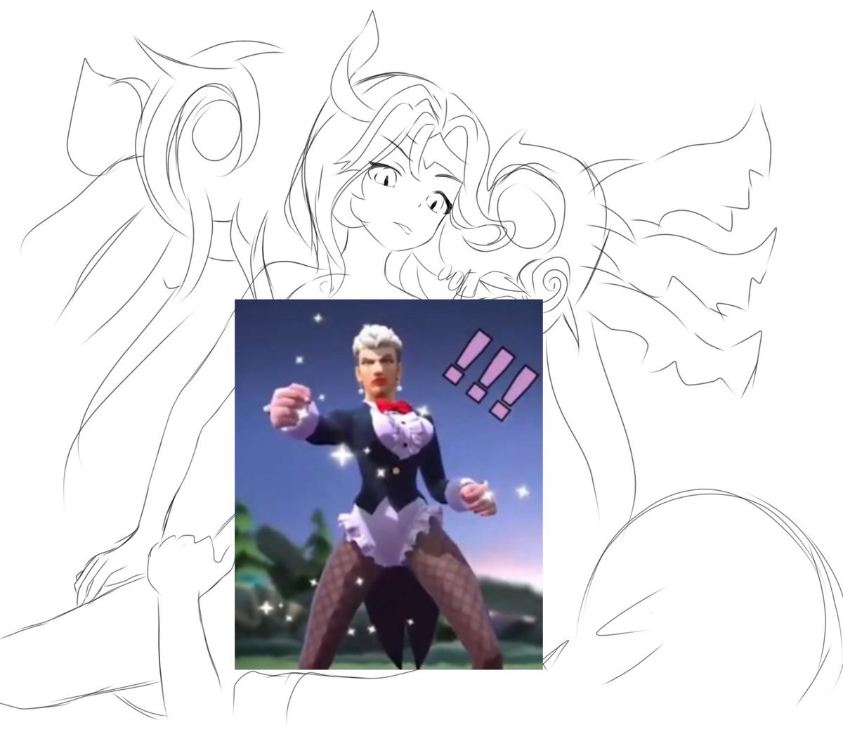 Celestedraws19's tweet image. I dont intend to color this as I'm very busy for now 👁️👄👁️