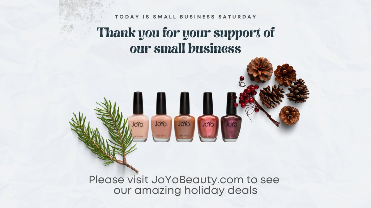 JoYoBeauty's tweet photo. Today is Small Business Saturday
Try to support 3 small businesses.  You could make a huge impact.  Please visit ⬇️⬇️⬇️
➡https://t.co/PmcmPHla9x⬅ to see our amazing holiiday deals. https://t.co/Dh3a3dQc1j