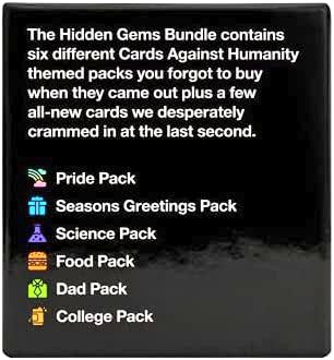 palavattg's tweet photo. Cards Against Humanity: Hidden Gems Bundle; 6 themed packs + 10 new cards.

--> https://t.co/7Q3oI4enCh

#WhatCAHWants #CAH 
#CardsAgainstHumanity https://t.co/y9jQGJhS0J