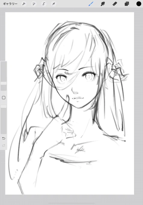 休憩がてらバニ目描いてた 