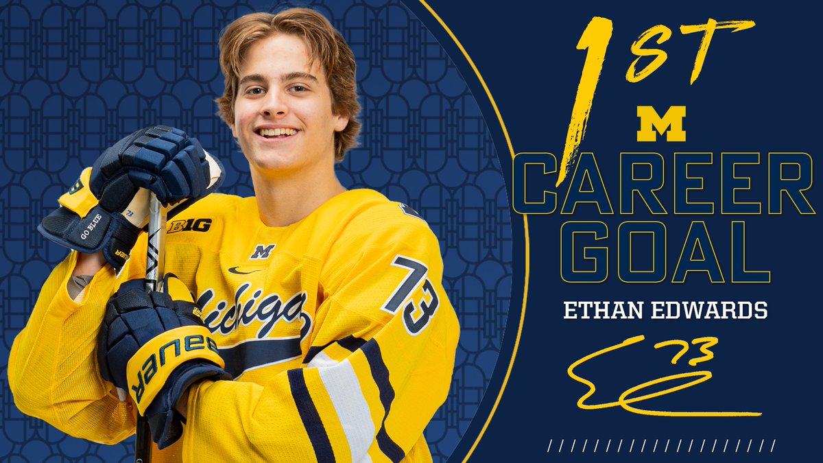Congrats to Ethan Edwards on his first goal as a Wolverine!