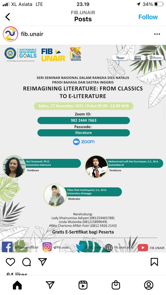 AsriPriutomo's tweet photo. Senang bisa berbagi dengan rekan2 di Unair pagi ini. Saya berdiskusi tentang sejarah sastra &amp; sastra perjalanan. Semoga bermanfaat. Diskusi terekam di youtube FIB Unair. https://t.co/TN5QGJzb6p