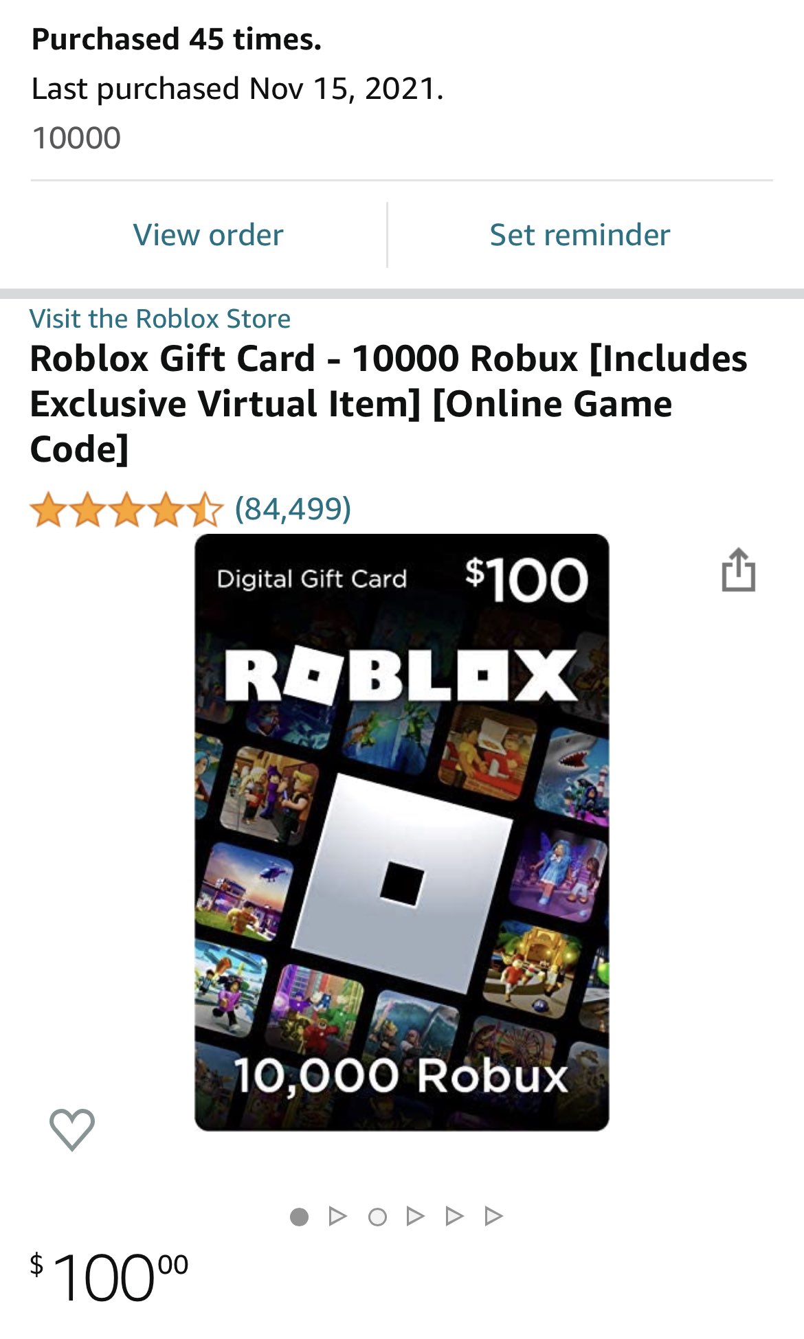 Roblox Gift Card - 10000 Robux [Online Game Code]