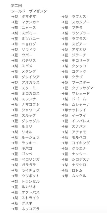 ポケモン絵しりとりのtwitterイラスト検索結果