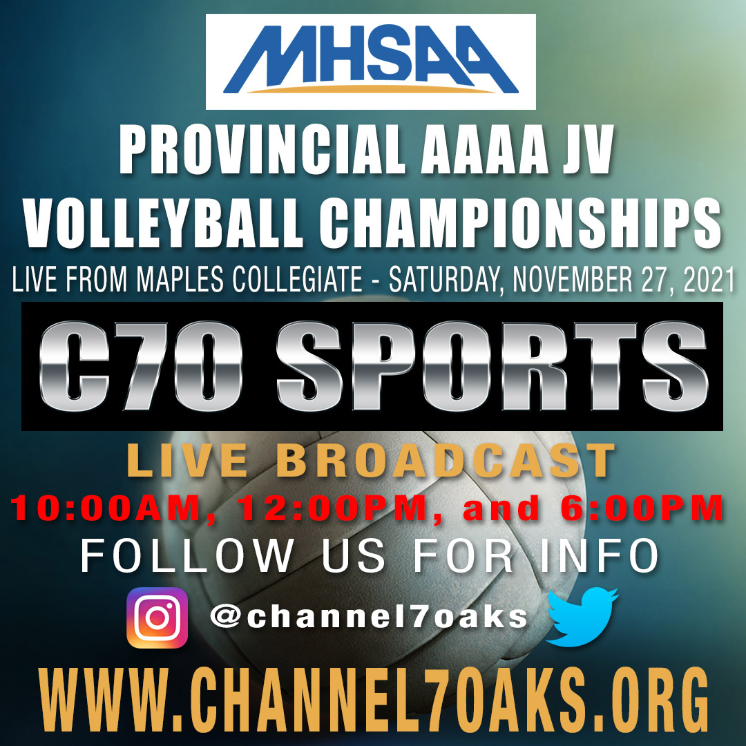 MHSAA AAAA JV Girls Volleyball Provincial Championships. Live stream at 10:00am, 12:00pm, and 6:00pm Final. Live from Maples Collegiate. Sat Nov, 27 <a href="/Maples1330/">Maples Collegiate</a> <a href="/MHSAA_/">MHSAA</a> <a href="/vballmanitoba/">Volleyball Manitoba</a> @7OaksSchoolDiv