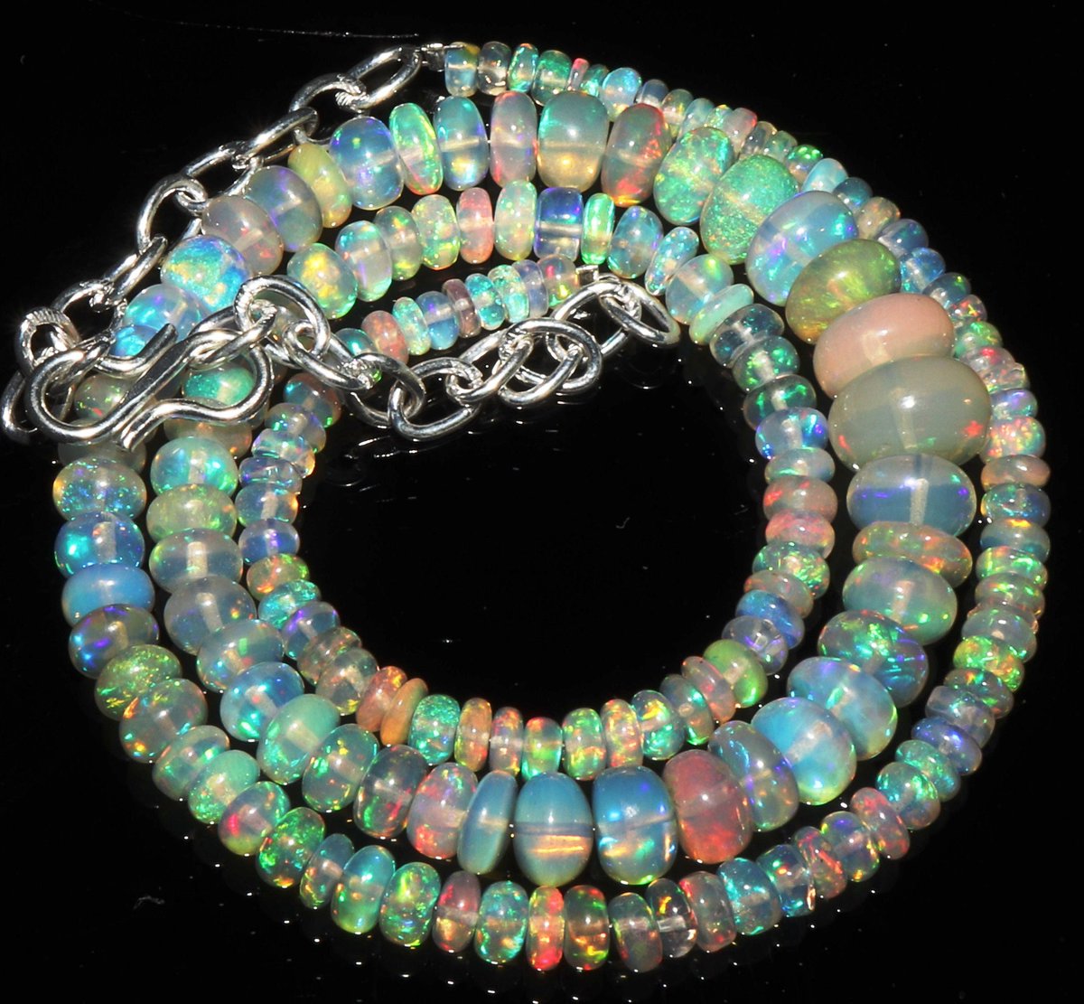 Excited to share the latest addition to my #etsy shop: Bridesmaid proposals &amp; Engagement gifts Ready to ship Natural Ethiopian Welo Fire Opal strand 3to6 mm Beaded necklace jewelry for gift etsy.me/3ra6r7X #rondelle #opal #unisexadults #retirement #thanksgiving