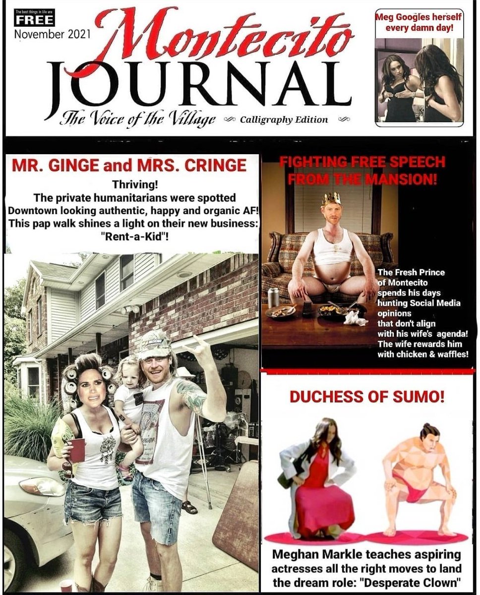 Meghanarciss1's tweet photo. #MeghanAndHarry #Parody #Free #MontecitoJournal #organic https://t.co/9ekUJ89acy