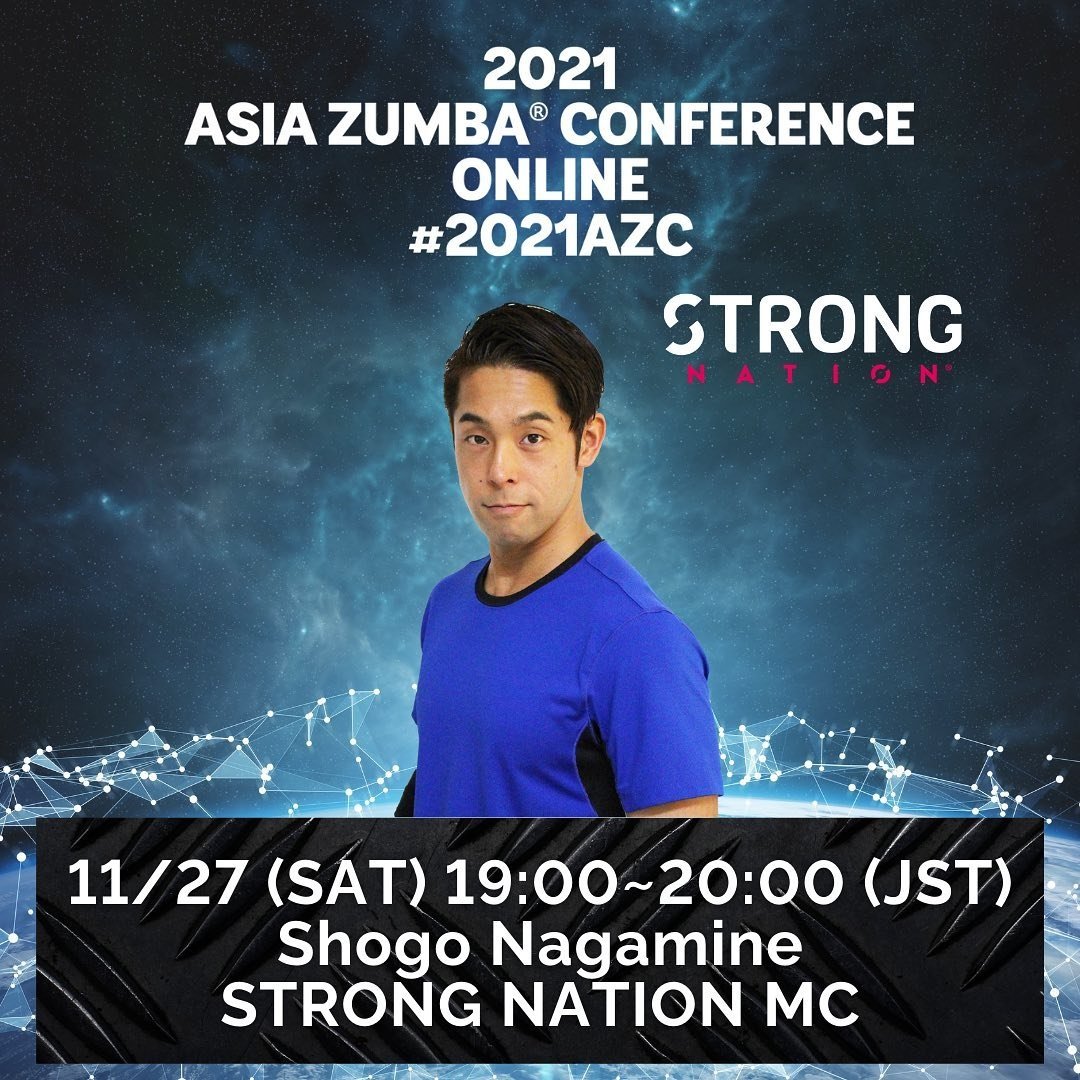 本日のインストラクター限定無料クラスはこちら！ Today’s #2021azc #zumbafiestacaliente @yukie.toyofuku @kunihikohiga_92 @StrongnationJ  MC @shogo.nagamine_jp