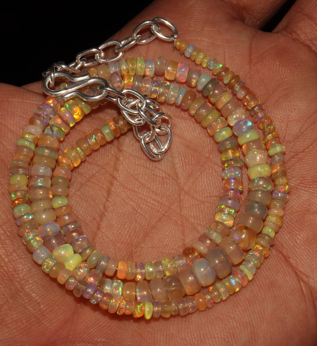 Excited to share the latest addition to my #etsy shop: Beautiful 100% Natural 2 to 5.5 mm Ethiopian Fire opal Roundel Beads Necklace , Opal STRAND , chain , Opal Beads , Beads --B2240 etsy.me/315XUbl #firstcommunion #rondelle #luck #yes #opal #unisexadults #gem