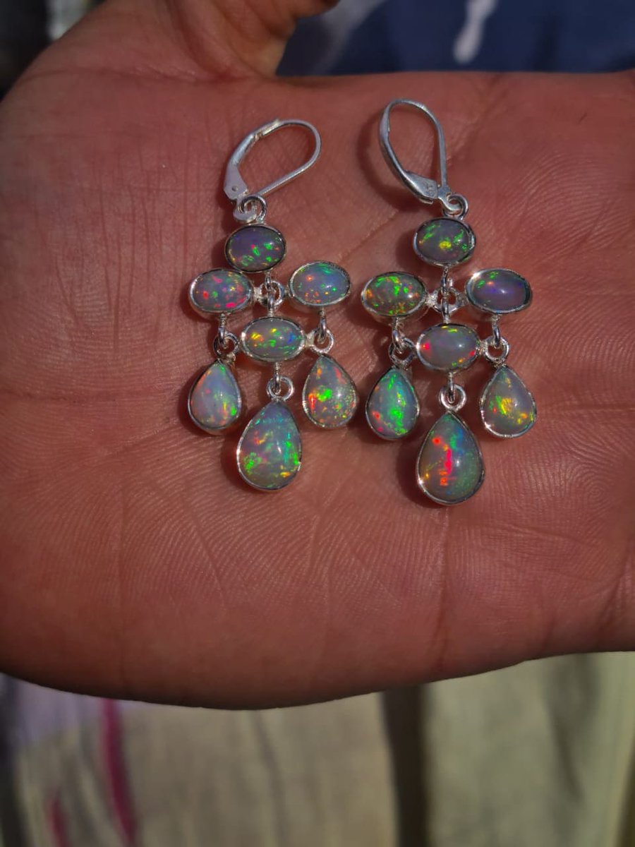 Thanks for the kind words! ★★★★★ "Earrings are lovely. I did think the opals would be a little darker but that’s ok." Dianne B. etsy.me/3l8iO0v #etsy #anniversary #opal #women #yes #stone #leverback #victorian #earlobe #historicalperiod