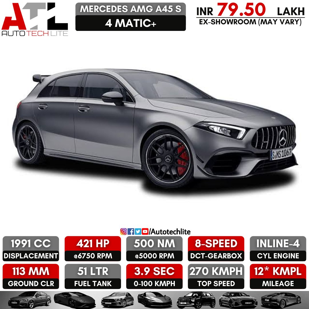 autotechlite's tweet photo. #mercedes AMG A45 S 4 MATIC+ : Quick infographics
.
.
@autotechlite ⬅️⬅️⬅️🇮🇳🇮🇳🇮🇳 follow our page & get latest infographics daily
.
.
#amgperformance #mercedesamg #amga45 #amglove #amgfans #4matic #4maticplus #a45amg #a45s #a45 #a45amgownersclub #amgline #amggram #amg45 #amgfamily https://t.co/SAPbus48jI