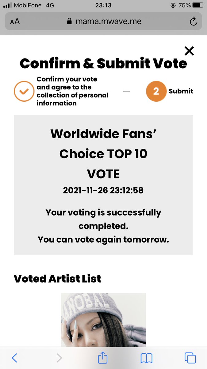 I vote #MAMAVOTE #lisa