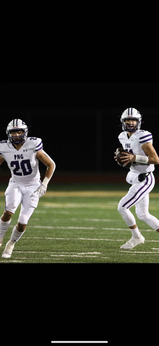 koby20101's tweet photo. Unforgettable 4 years of playing the game I love. PNG has given me something no other community can compete with. My senior season will always be remembered and cherished. Thank you to every player and coach I’ve been with through my football career… #20signingout💜🤍 https://t.co/pXO9KfXx1D