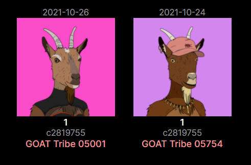 SnowSkellies's tweet photo. Pick your @adaGOATS #goattribe #CNFT! Win and choose one of the goats in our wallet.  72 hours and the winner will be announced on our discord! 

1.  Follow
2.  Retweet
3.  Tag a friend
4.  Register in our discord's #giveaway🎁 channel!

Register HERE:
https://t.co/EzSwh1Y1I7 https://t.co/IY2tgygnAh