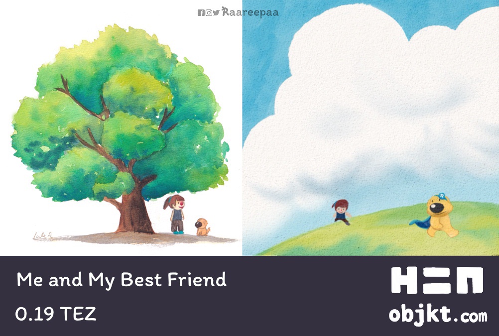 “Me and My Best Friend : Imaginary memory” 
🍀hic.af/o/546981
🍀hic.af/o/557451

Goodbye is always painful.But at least we have good memories to remember each other.

lynkfire.com/Raareepaa

#RaareepaaTez #NFTCommmunity #hicetnuncNFT #tezosnft  #OBJKT #CleanNFT