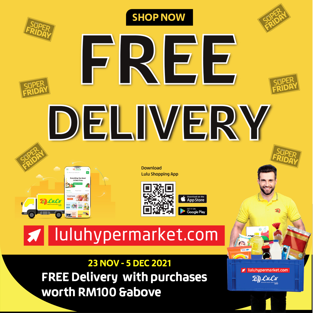 LuluhyperMy's tweet photo. #lulusuperfriday #freedelivery #luluonlineshopping https://t.co/r3SK2OjrQ1