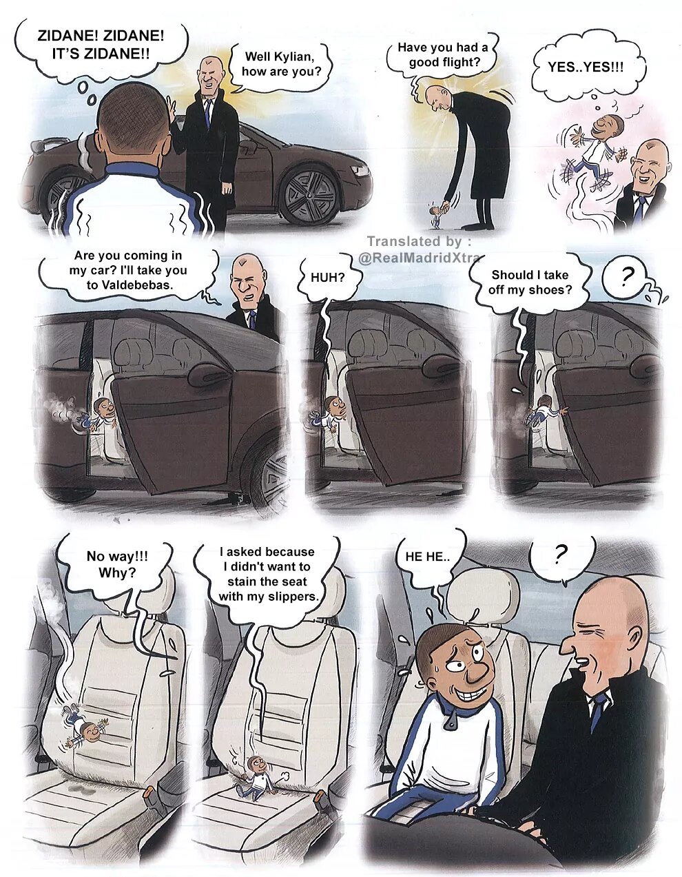 Real Madrid Xtra on X: 🔖 Here is a chapter from Kylian Mbappe's new comic  book about his life Je m'appelle Kylian in which he meets Zidane &  Cristiano Ronaldo in Madrid
