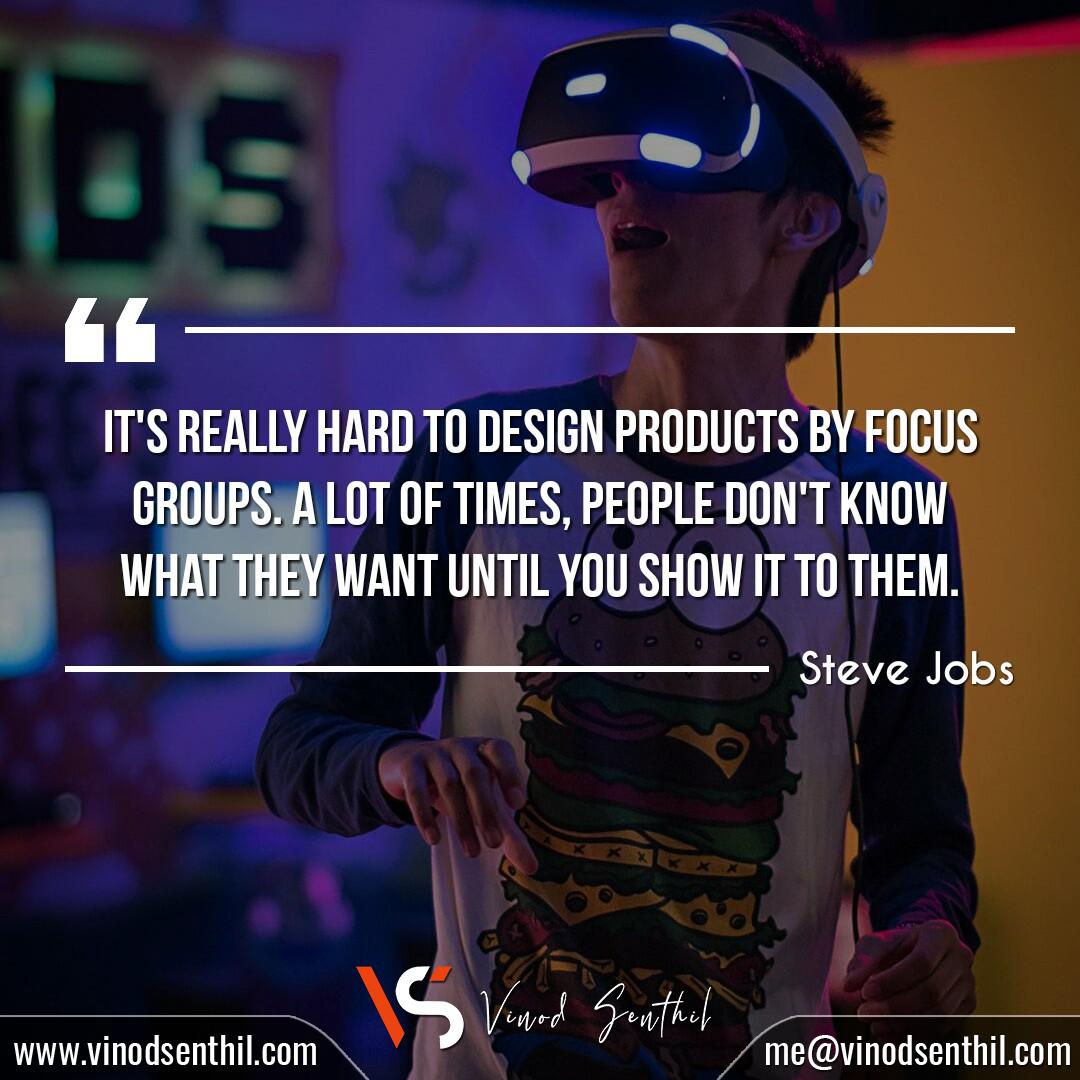 thewhizgeek's tweet image. It&apos;s really hard to design products by focus groups. A lot of times, people don&apos;t know what they want until you show it to them - Steve jobs