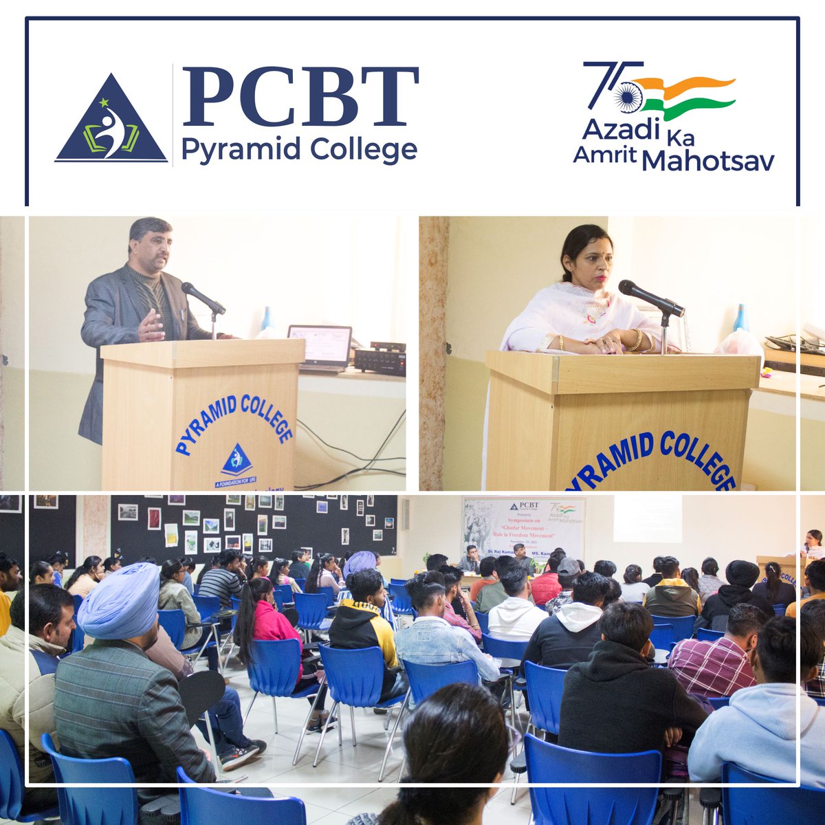 pyramidcollege's tweet photo. It was a #remarkable session in which eminent speakers from #Ramgarhia College and #Kamla Nehru College highlighted the #Ghadar Movement and its role in #FreedomMovement. Here are the #glimpses of the same. https://t.co/h4LohUZ7nj