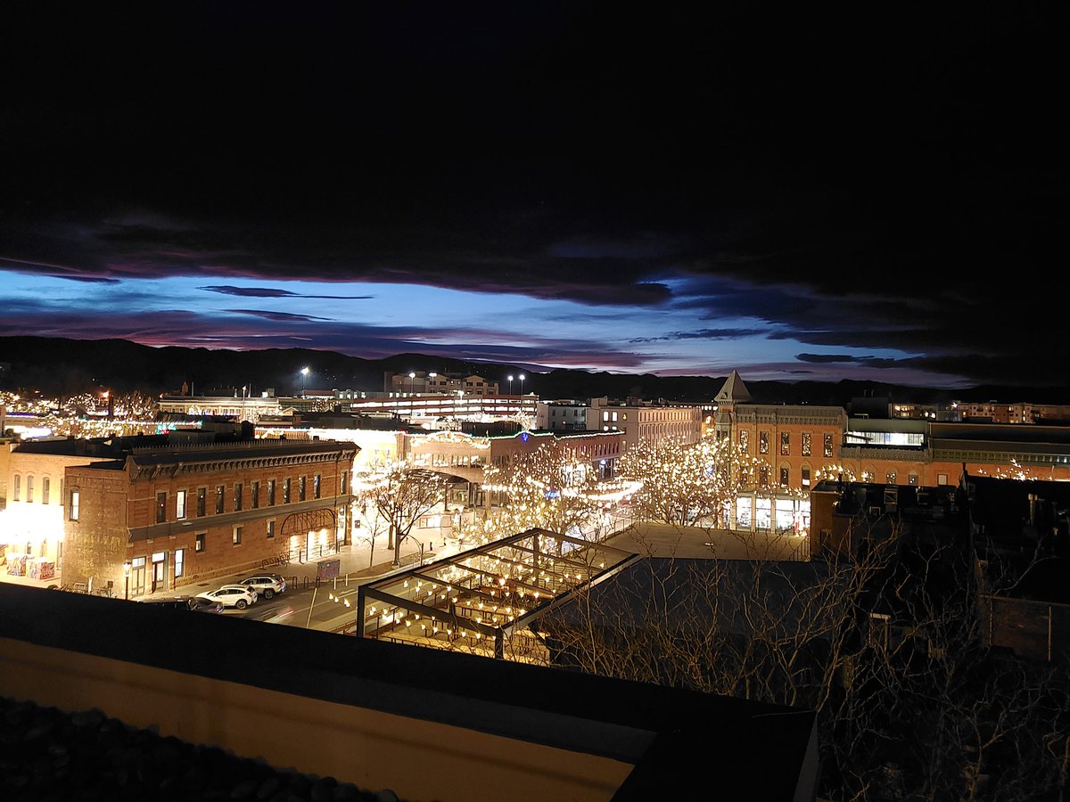 Missed the sunset but still enjoyed a beautiful view this evening from the rooftop lounge at <a href="/TheElizabethCO/">Elizabeth Hotel</a> in Fort Collins.