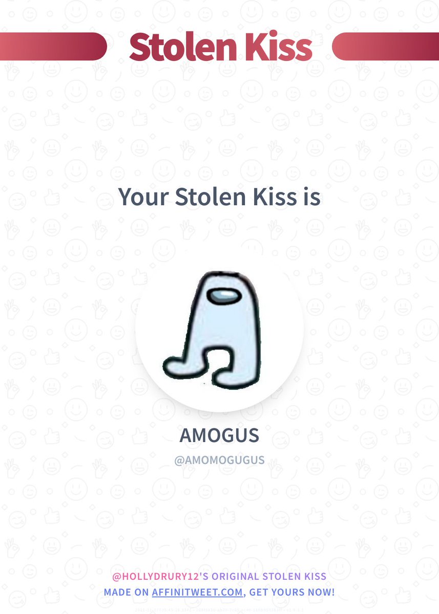 HollyDrury12's tweet image. ✨ Stolen Kiss

AMOMOGUGUS would kiss you around the corner... 😏
And you, who would do it?

➡️ affinitweet.com/stolen-kiss
