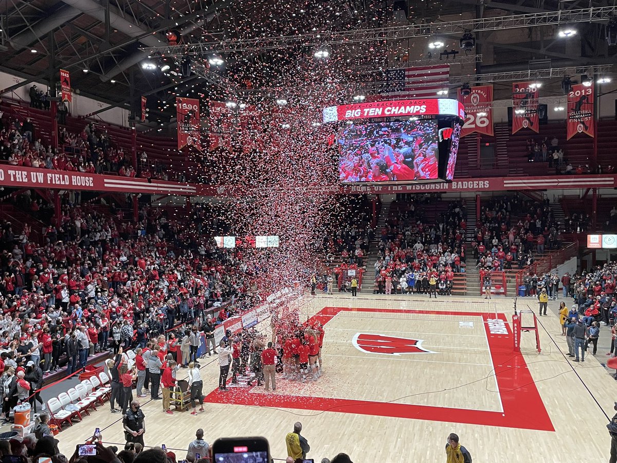 Big 10 Women’s Volleyball Champs!!  My 2nd confetti game…