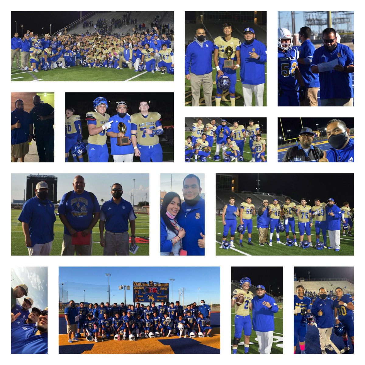 MLuna259's tweet photo. Year 4 of Football has officially come to an end. Thank you to my Fiancé,  Fellow Coaches, Vaqueros, Bronc Riders, and Seniors for a memorable season and for helping me grow as a coach and person.  #DLTDGA #AGTG #DLine https://t.co/gOlkoxBEgi