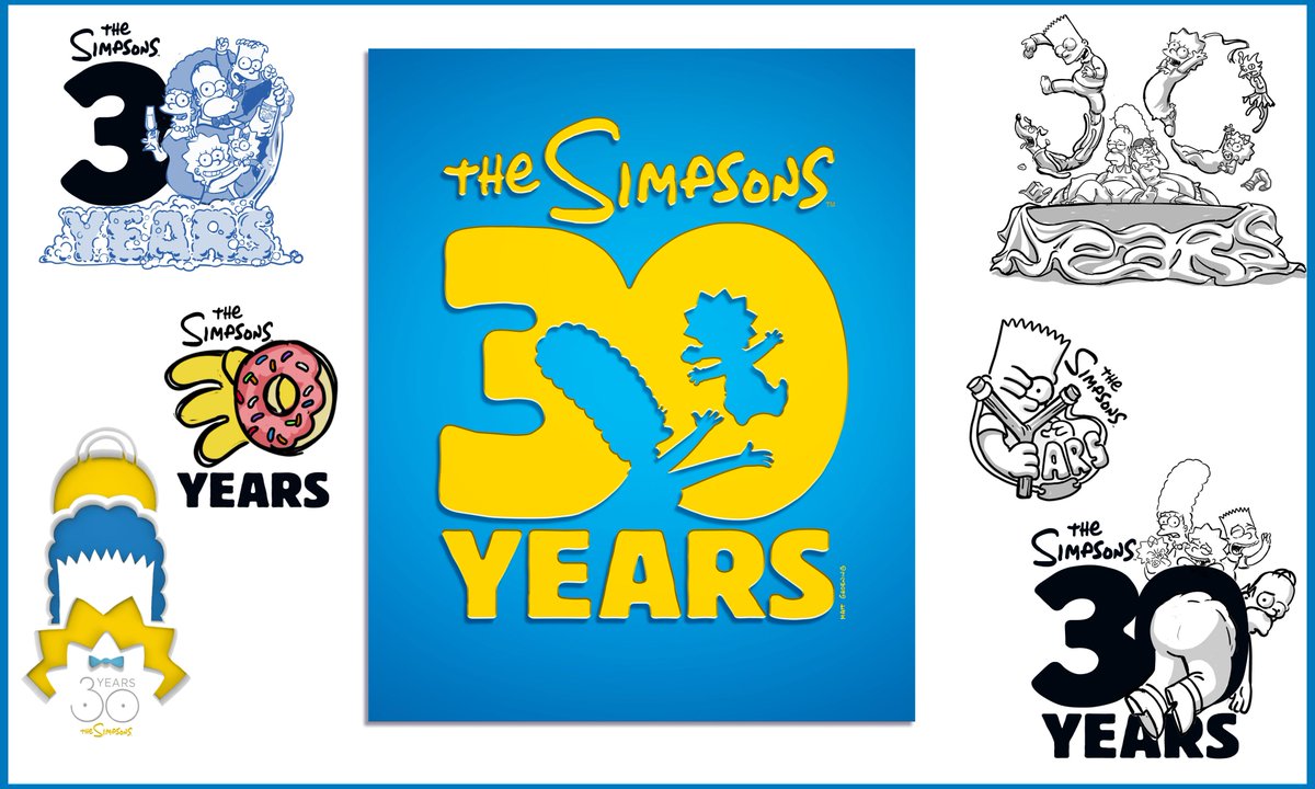 JuliusPreite's tweet photo. Did you see the logo I did for #TheSimpsons #milestone 300th episode? Well here are a few of the runners-up I know you didn't see. #logodesign #behindthescenes #celebrate https://t.co/UgJ8w0tQuB