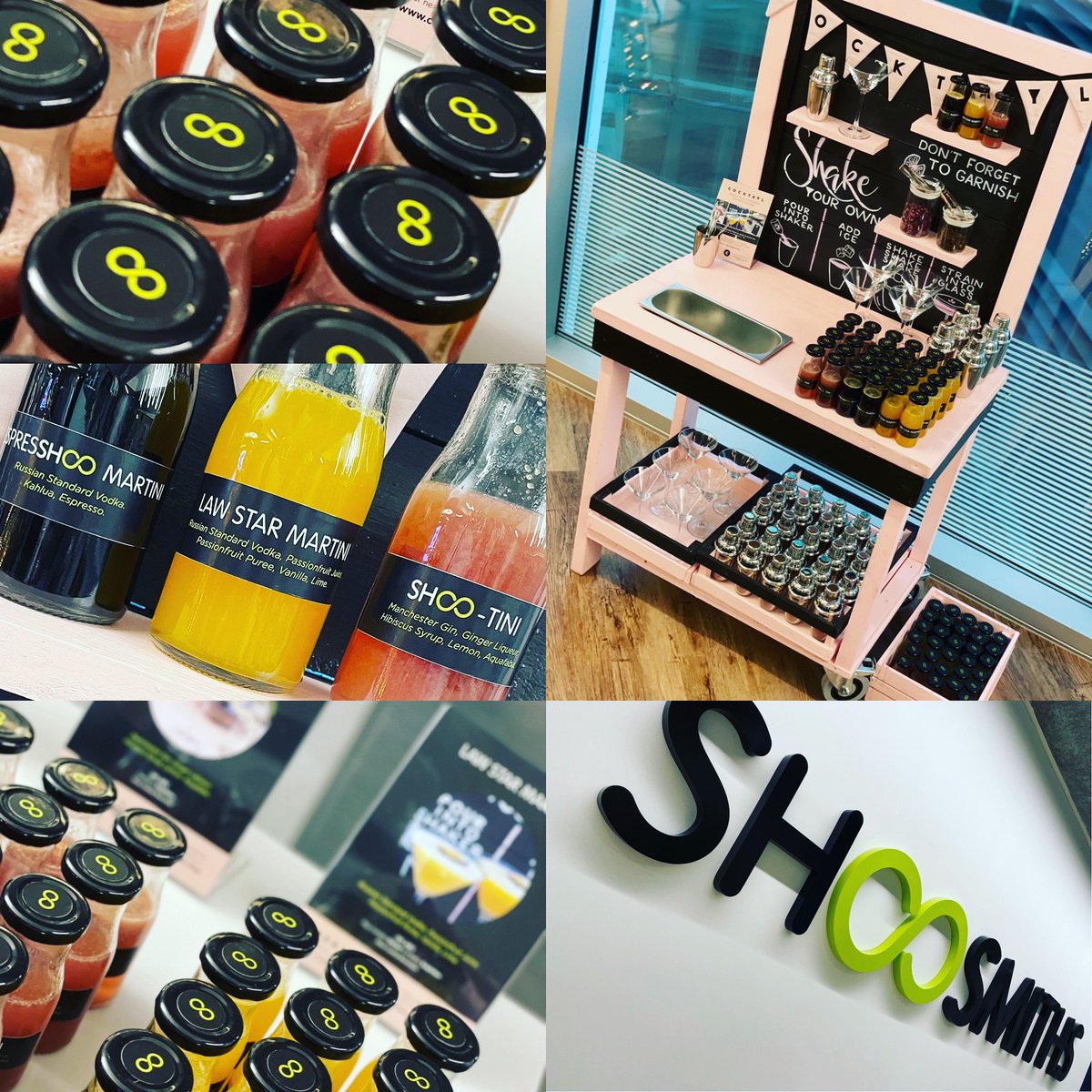 CocktaylS's tweet photo. @Shoosmiths asked us to create Cocktayls for a pre drink event to kick-start Xmas!
We personalised 3 of our favourite serves and created branded labels. 
🍸 Shoo-tini 🍸
⭐️ Law Star Martini ⭐️
☕️ Espresshoo Martini ☕️ 
+ party goers had the chance to ‘shake their own’! https://t.co/nxNtVNaooF