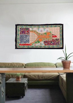 asian wall art home decor cheap modern hanging tapestry Traditional embroidered TJ83