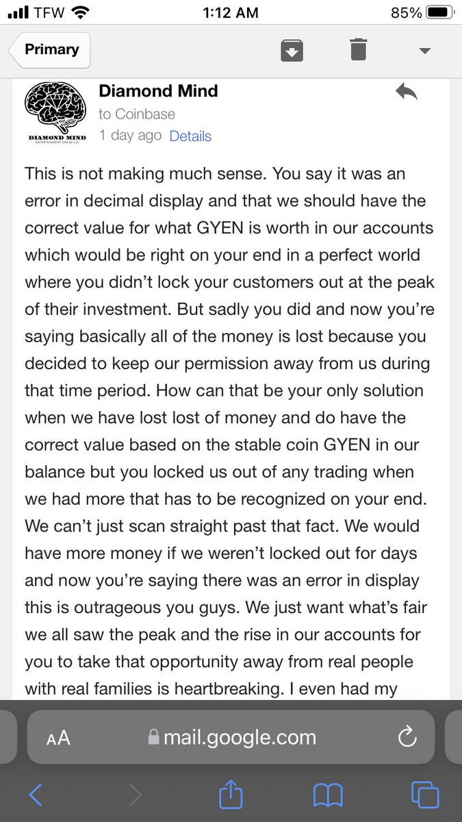 RoyaleDiamond's tweet photo. @CoinbaseSupport @coinbase and @GMOTrust #GYEN They swear we wouldn’t notice. Nobody buying the decimal display error excuse when GYEN clearly hit 0.0313 🤦🏽‍♂️ somebody stealing we not stopping til we get this situated. https://t.co/pagZOAbd08